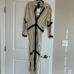 COPY - Zara geometric button up midi dress